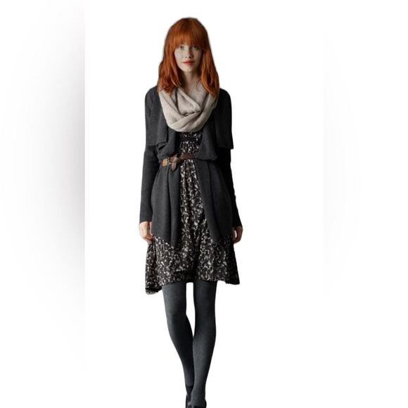 REVOLVE Plush Extra Soft Fleece Lined Footless Gray Tights Sizes S/M - Picture 2 of 12